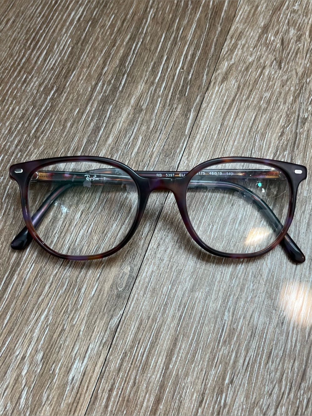 Ray Ban Eyeglasses Frame RB 5397 ELLIOT 8175 Purple Burgundy Tortoise 48-19-140